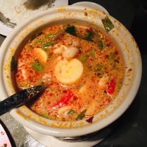 ต้มยำเต้าหู้หมูสับ