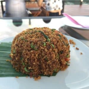 ปลาดุกฟูผัดพริกขิง