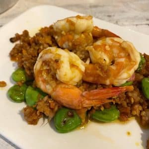 สะตอผัดพริกเหลืองกุ้งสด