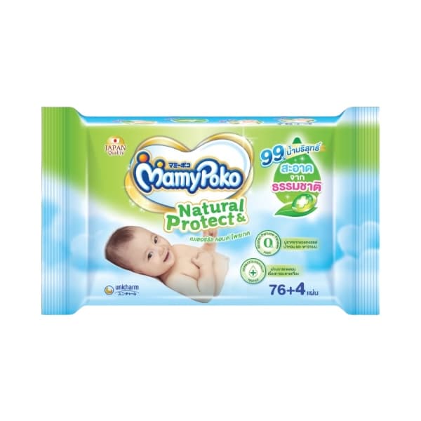 MamyPoko Wipes Natural & Protect