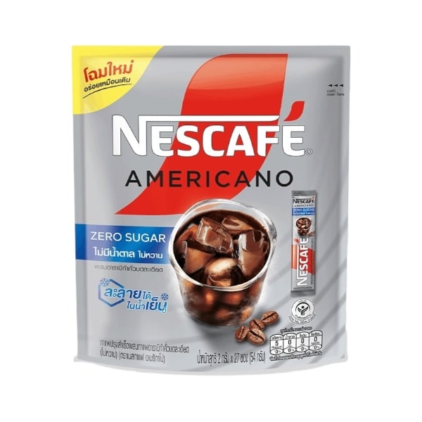 1 NESCAFE Instant Coffee Mixed with Finely Ground Roasted Arabica Coffee Americano No Sugar