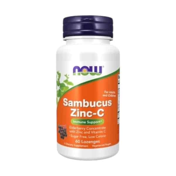 5 Now Foods อาหารเสริมบำรุงปอด Sambucus Zinc-C