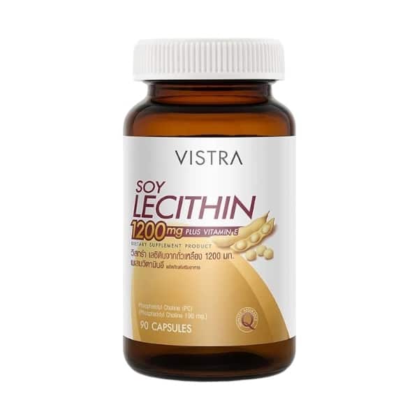 5 Vistra อาหารเสริมบำรุงตับ Soy Lecithin 1200mg Plus Vitamin E